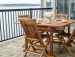Deck and Outdoor Eating Area - with expandable patio table seating 8
